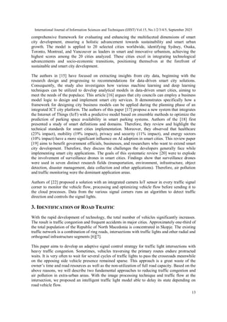 A SMART CITY MODEL FOR AN INTELLIGENT TRAFFIC LIGHT DECISION SYSTEM | PDF