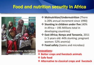 Under-research crops and livestock as key contributors to food security in Africa
