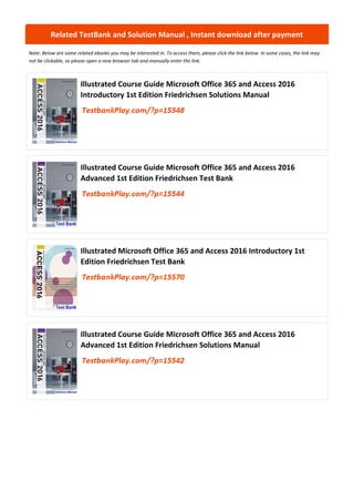 Comprehensive Guide to Microsoft Office 365 and Access 2016 Forms and ...