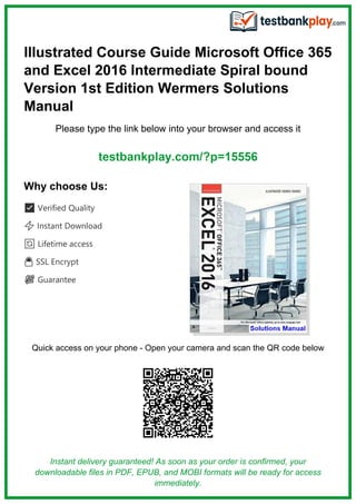 Comprehensive Instructor's Guide for Microsoft Office 365 and Excel ...