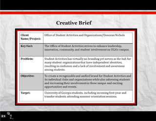 Creative Brief
21
 