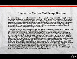 Interactive Media ­ Mobile Application
30
 