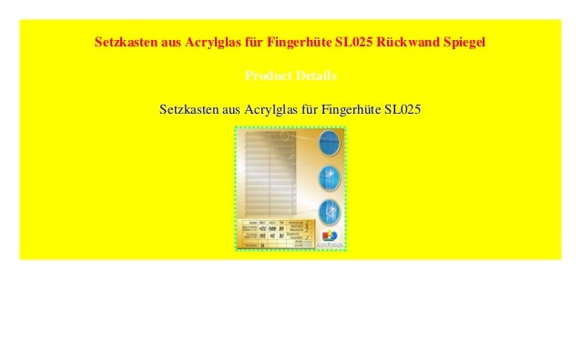 Setzkasten für Fingerhüte aus Acrylglas SL025