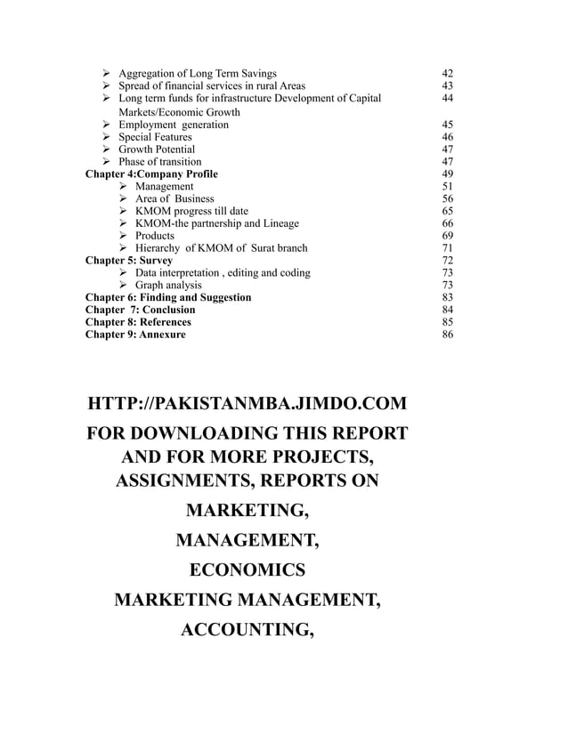 15596379 final-project-report-on-life-insurance-kotak | PDF | Life ...