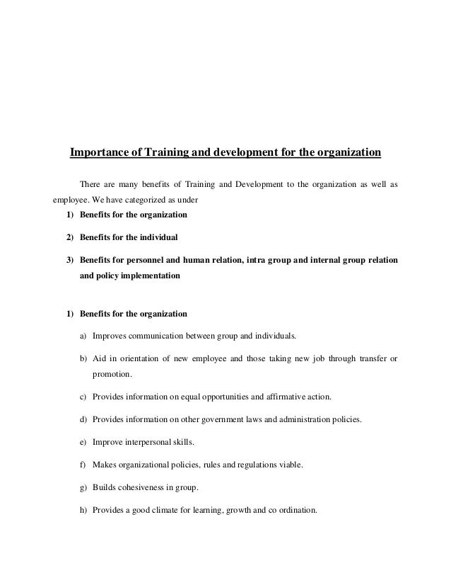 Dissertation on training
