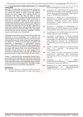 Factors Affecting the Development of Innovation Management Related to ...