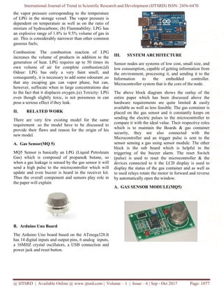 Smart Automation Gas Level Monitoring with Gas Leakage Deduction and ...