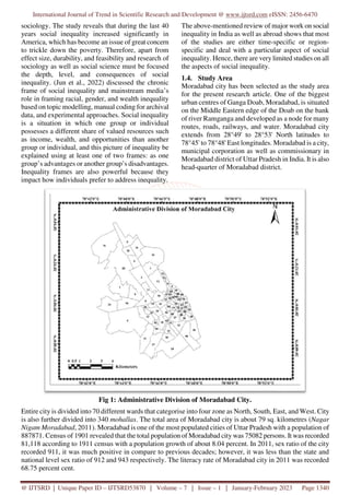 Spatial Analysis of Social Inequality in Moradabad City | PDF