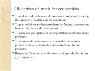 1560 mathematics for economists | PPT