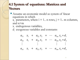 1560 mathematics for economists | PPT