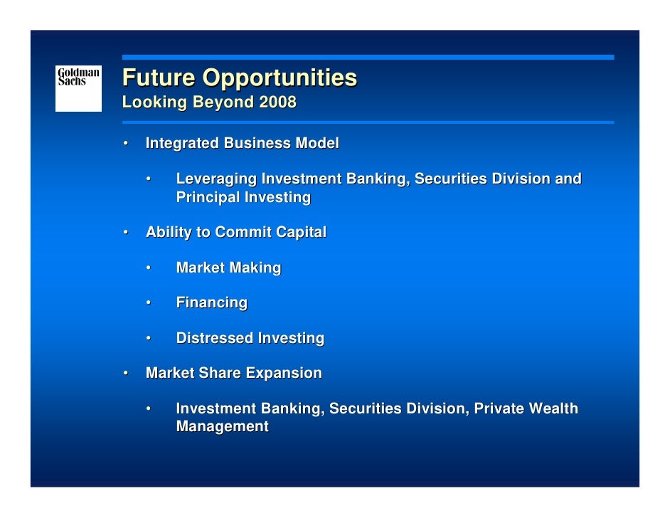 Goldman Sachs Presentation at the Credit Suisse 2009 Financial Servic…