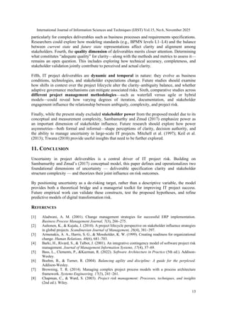 Zmud Example REVISITING IT PROJECT UNCERTAINTY: OPERATIONALIZING THE SAMBAMURTHY ...