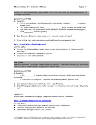 Illustrated Microsoft Office 365 and Excel 2016 Intermediate 1st ...