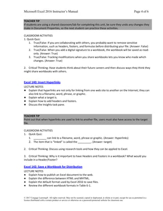 Illustrated Microsoft Office 365 and Excel 2016 Intermediate 1st ...