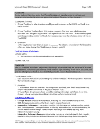 Illustrated Microsoft Office 365 and Excel 2016 Intermediate 1st ...