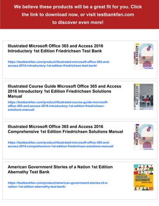 Illustrated Microsoft Office 365 and Access 2016 Introductory 1st ...