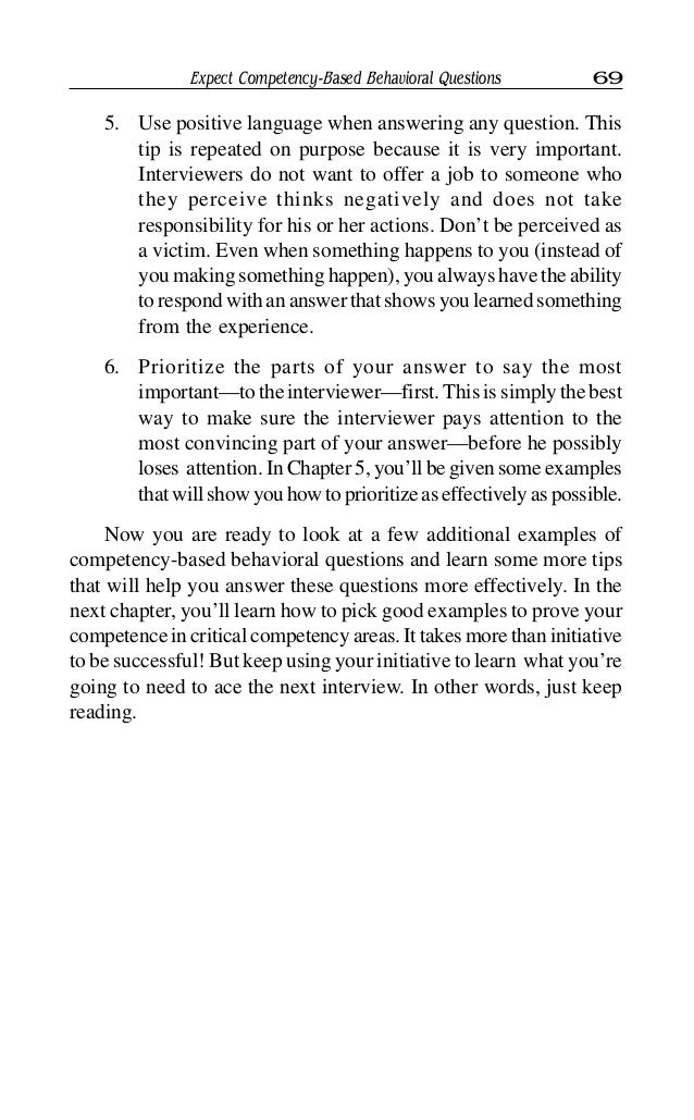 behavioural based interviewing