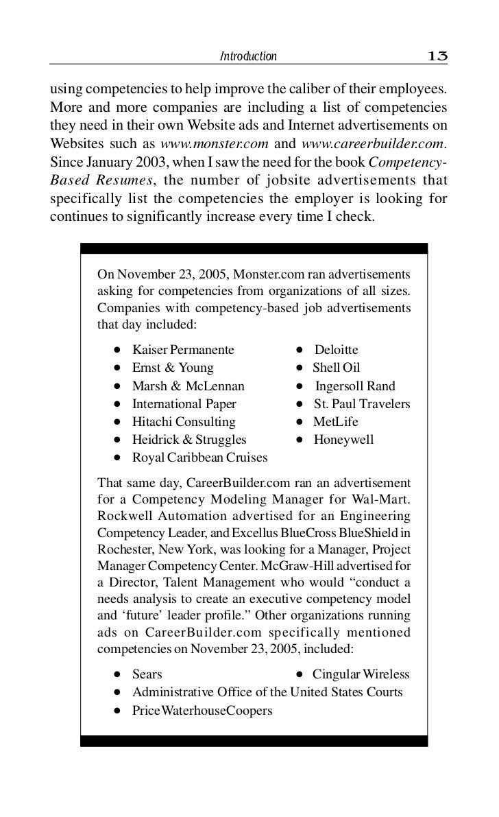 Competency Based Interview Competency Based Interview