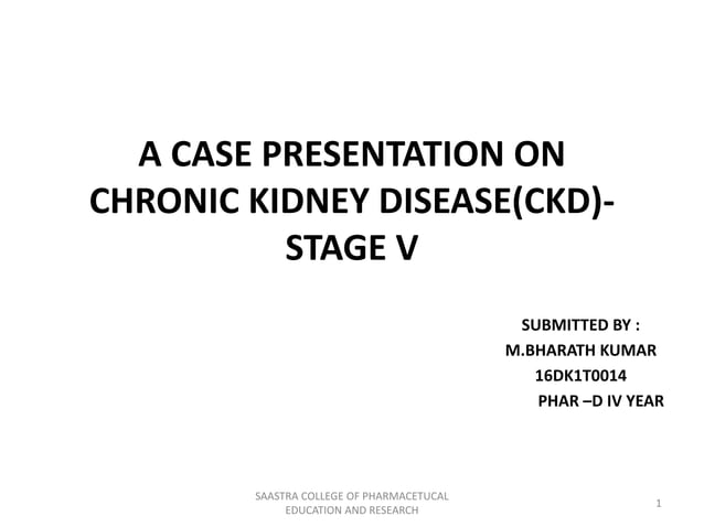 a case study on chronic kidney disease