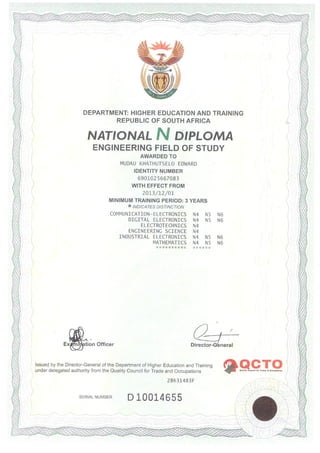 N Diploma, Trade Tests & N4-N6
