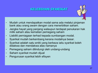 Ciri Ciri Syarikat Sendirian Berhad