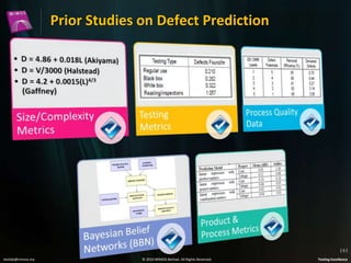 Prior Studies on Defect Prediction

(6)
testlab@mimos.my

© 2010 MIMOS Berhad. All Rights Reserved.

Testing Excellence

 
