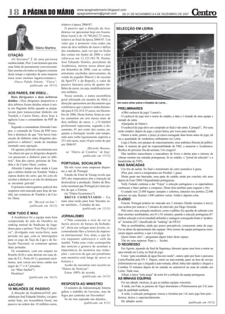 O Centro - n.º 38 – 21.11.2007