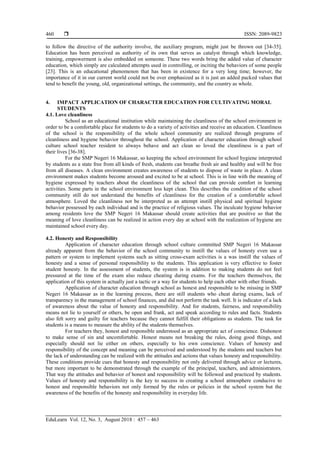 Cultivating Morals Students Through Character Education: a Case Study | PDF