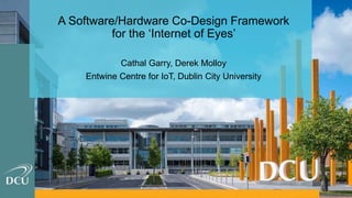 A Software/Hardware Co-Design Framework
for the ‘Internet of Eyes’
Cathal Garry, Derek Molloy
Entwine Centre for IoT, Dublin City University
 