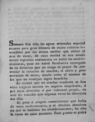 Observaciones generales sobre la naturaleza y virtudes de las aguas minerales de las Caldas de Priorio