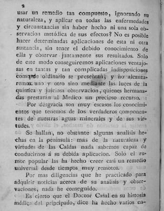 Observaciones generales sobre la naturaleza y virtudes de las aguas minerales de las Caldas de Priorio