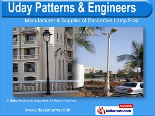 Manufacturer & Supplier of Decorative Lamp Post




© Uday Patterns & Engineers, All Rights Reserved


            www.udaypatterns.co.in
 