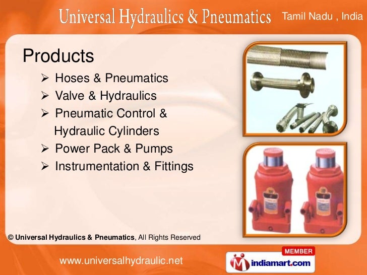 Universal Hydraulics And Pneumatics Tamil Nadu India