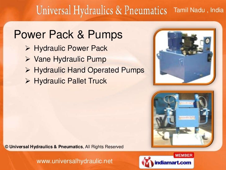 Universal Hydraulics And Pneumatics Tamil Nadu India