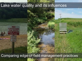 Lake water quality and its influences
Comparing edge-of-field management practices
 