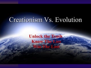 On Creation and Evolution