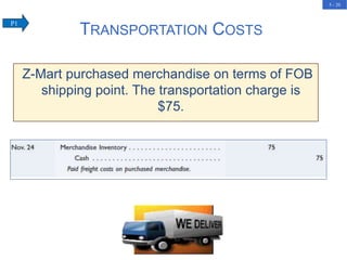 Transportation In Accounting fundamentals of accounting merchandising | PPT