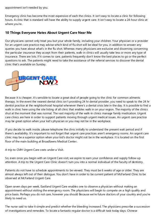 10 Secrets About Hours For Urgent Care You Can Learn From Tv