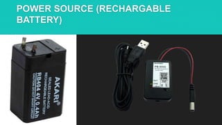 POWER SOURCE (RECHARGABLE
BATTERY)
 