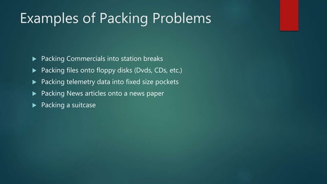 Packing Problems Using Gurobi | PPTX