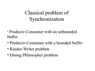Classical-Problem-of-Synchronization in OS | PPT