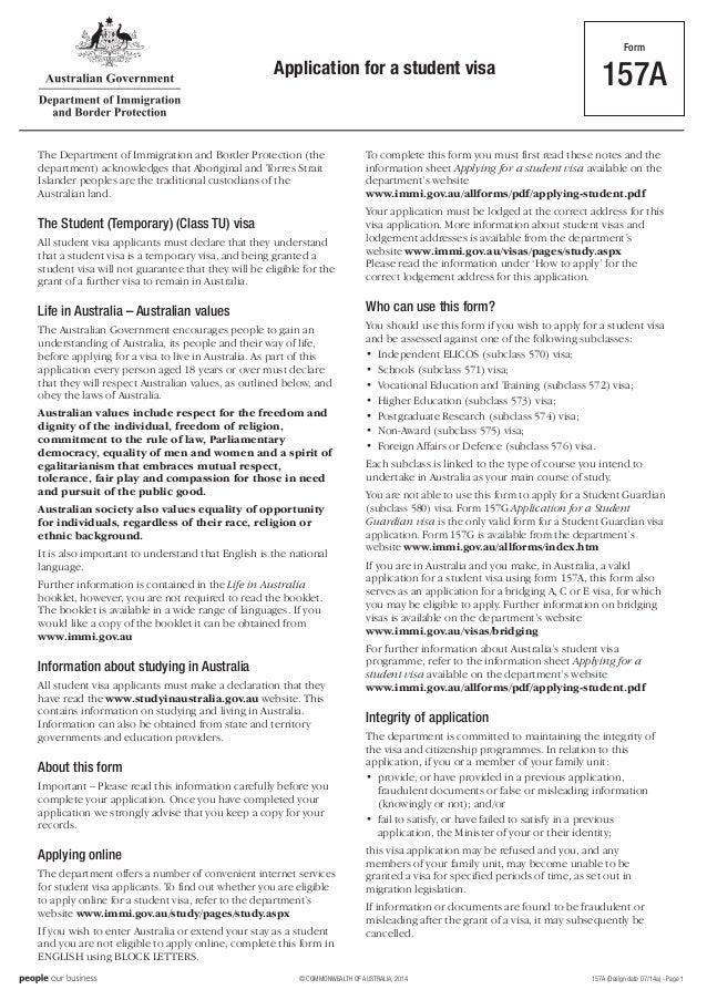 australian academy of management science 157a student application information sheet