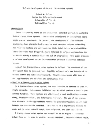 Software Development of Interactive Database Systems DECUS 1979 | PDF