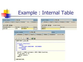 Example : Internal Table 