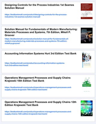 Processes Handbook Test Bank For Accounting Information Systems: Controls and Processes ...
