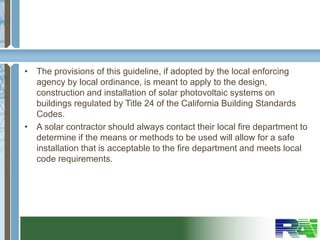 Solar Fire Code Solar PV System and Firefighter Safety.ppt