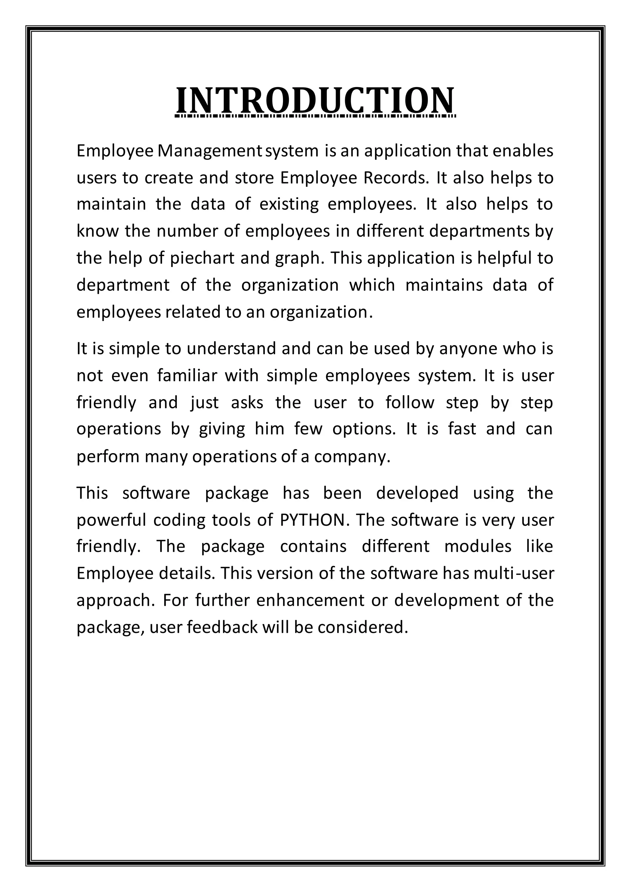 class 12th computer science project Employee Management System In ...