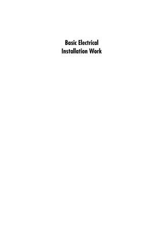 Basic Electrical Installation Work Fourth Edition Trevor Linsley | PDF