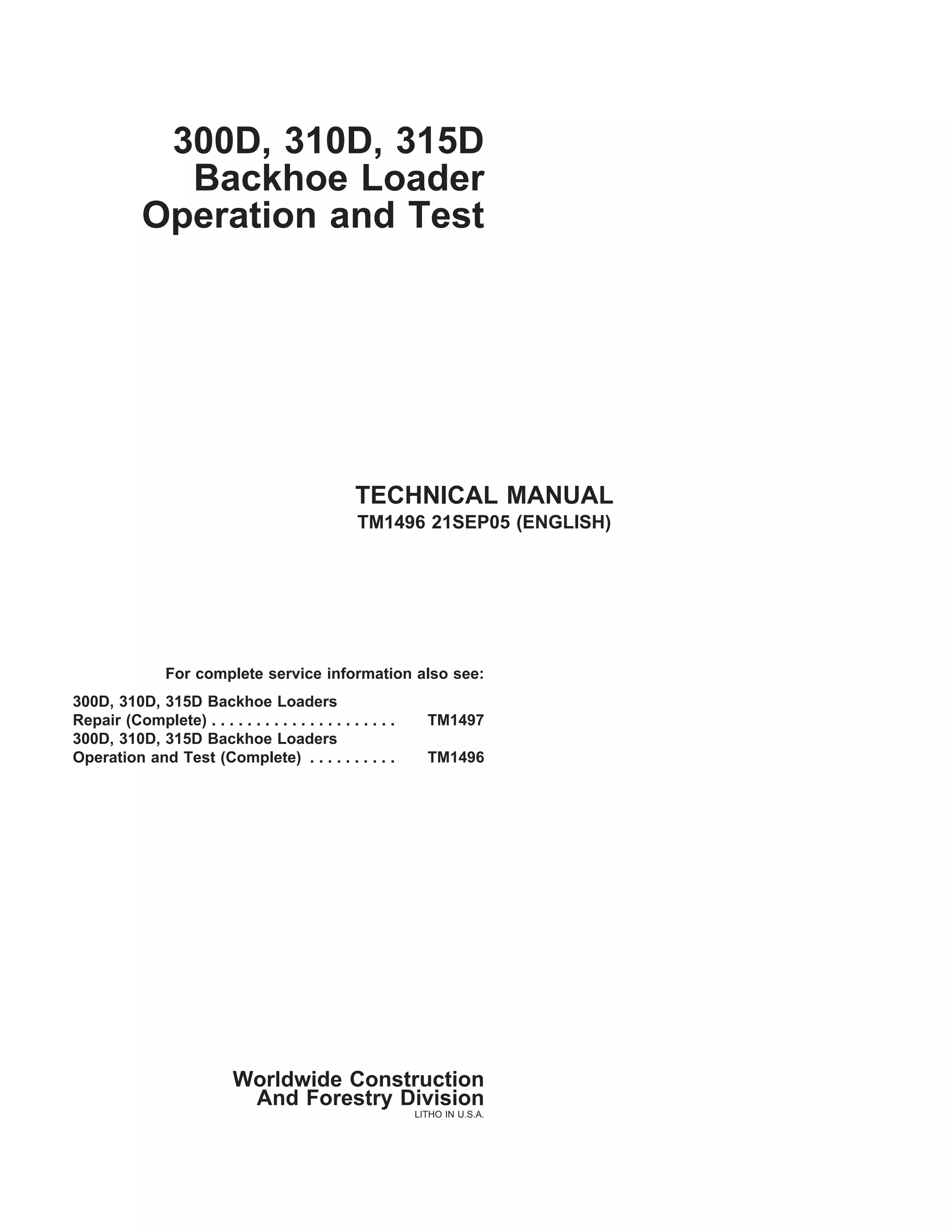 John Deere 310D Manual PDF