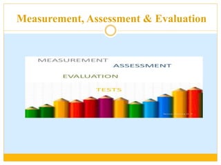 Measurement, Assessment & Evaluation
 